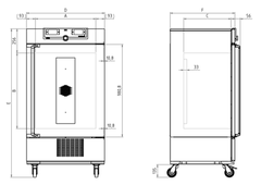Tủ ấm lạnh dùng máy nén khí 256L loại ICP260eco, Hãng Memmert/Đức