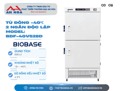 Tủ đông -40°C 2 ngăn độc lập 368L, 528L hãng: Biobase/Trung Quốc