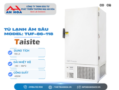 Tủ lạnh âm sâu −86°C 118 Lít Model TUF-86-118 hãng Taisitelab/Mỹ