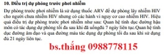 Điều trị dự phòng phơi nhiễm HIV có mấy loại?