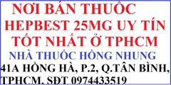 GIÁ THUỐC HEPBEST 25mg mới nhất. NƠI BÁN HEPBEST 25mg uy tín, tốt nhất ở TPHCM, Hà Nội