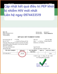 Cập nhật kết quả điều trị PEP thành công mới nhất 2025