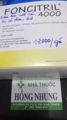 Mua Thuốc kiềm hóa nước tiểu, thải acid uric, dự phòng sỏi thận FONCITRIL 4000 tốt nhất ở TPHCM (Sài Gòn)