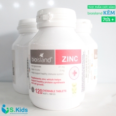 Kẽm Bioisland Zinc Úc 120 viên