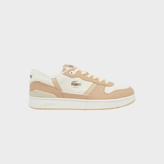 Giày Lacoste Nam Chính hãng - T-CLIP TONAL MEN'S LEATHER SNEAKERS - Màu Be | JapanSport 7-49SMA0072-BW7