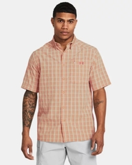 Áo Sơ mi Under Armour Chính hãng - Áo tay ngắn kẻ caro Drift Tide 2.0 họa tiết Sandstorm - Màu nâu đất | JapanSport 1369304-280