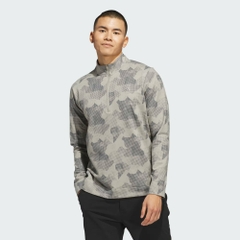 Áo Khoác Adidas Nam Chính Hãng - Go-To Printed Quarter-Zip Sweatshirt - Màu Be | JapanSport IK3019