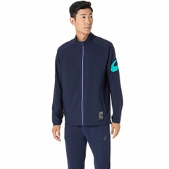 Áo Khoác Asics Chính Hãng - Cool Summer Knitted Jacket - Màu Xanh  | JapanSport 2031E989-400