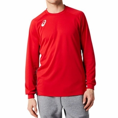 Áo Khoác Asics Chính Hãng - Soccer Team Long Sleeve Training Shirt - Màu Đỏ | JapanSport 2101A054-600