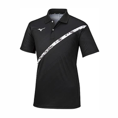 Áo Polo Nam Mizuno Chính Hãng - Tennis Wear Game Shirt - Màu Đen | JapanSport 62JA1503-09