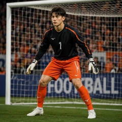 Quần short Mizuno Chính hãng - Goalkeeper Pants - Màu Cam | JapanSport P2MB1070-54