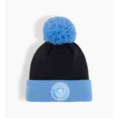 Mũ Puma Chính Hãng - Manchester City ftblESSENTIALS Pom Pom Beanie - Màu Đen/Xanh | JapanSport 025613-03
