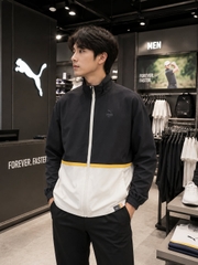 Áo Khoác Puma Chính Hãng - PUMA golf jacket in FOGv colorway - Màu Đen/Trắng  | JapanSport 633293-01