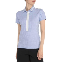 Áo Polo Mizuno Nữ Chính Hãng - Jacquard Short Sleeve Pleated Shirt - Màu Xanh Biển | JapanSport E2MAB209-28