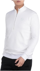 Áo Khoác Mizuno Chính Hãng - Breath Thermo Half-Zip - Màu Trắng | JapanSport E2MAB505-01