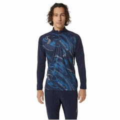 Áo Khoác Asics Chính Hãng -  Dry Half Zip Training Jacket - Màu Xanh | JapanSport 2101A216-405