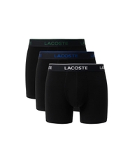Quần Boxer Lacoste Chính hãng - 3-Pack Stretch Essentials - Màu White/Blue/Green | JapanSport 6H9303-51-6I2