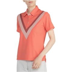Áo Polo Mizuno Nữ Chính Hãng - Golf wear Quick Dry V-Line - Màu Đỏ Hồng | JapanSport E2MA2206-63