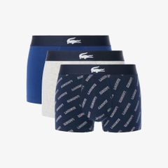 Quần Boxer Lacoste Chính hãng - Men's 3-Pack Trunks - Màu Xanh/Trắng/Navy | JapanSport 5H1288-51-BCK