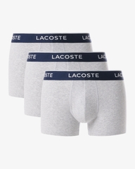 Quần Boxer Lacoste Chính hãng - Trunks 3-Pack - Màu Grey Chine  | JapanSport 5H1300-51 CCA