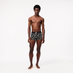 Quần Boxer Lacoste Chính hãng - Men's Cotton Trunk Underwear with Printed Pattern - Màu Đen | JapanSport 5H4743-51-258