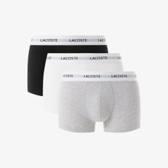 Quần Boxer Lacoste Chính hãng - 3-Pack Trunks Underwear - Màu Đen/Trắng/Xám | JapanSport 5H5150-51-NUA
