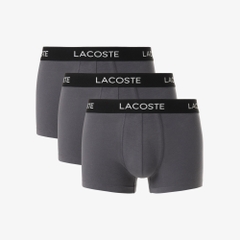 Quần Boxer Lacoste Chính hãng - 3-Pack Stretch Cotton Trunks - Màu Xám | JapanSport 5H7686-51-XB4