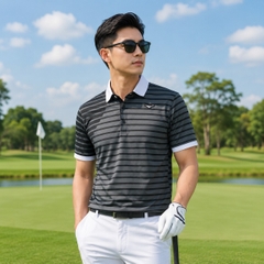 Áo Polo Mizuno Chính Hãng -  Men's Golf Wear - Màu ĐEN  | JapanSport E2MAA015-09