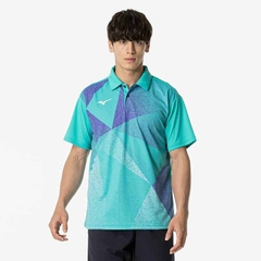 Áo Polo Mizuno Chính Hãng -  Racquet Sports Jersey - Màu Xanh | JapanSport 62JAB023-13
