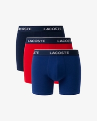 Quần Boxer Lacoste Chính hãng - Jersey Boxer Briefs 3-Pack - Màu Xanh/Đỏ | JapanSport 6H1290-51 W64
