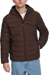 Áo Khoác Levi's Chính Hãng - Áo khoác phao trùm đầu co giãn chống nước hiệu suất cao - Màu mận | JapanSport LM2RP401-CBR