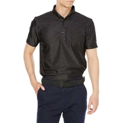 Áo Polo Golf Mizuno Chính Hãng - Ice Touch Button Down Cool to Touch- Màu Đen | JapanSport E2JAA097-09