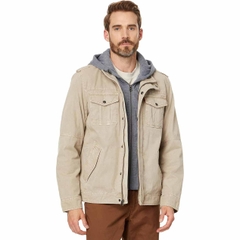 Áo Khoác Levi's Chính Hãng - Washed Cotton Hooded Military Jacket - Màu ghi | JapanSport LM8RC364-stn