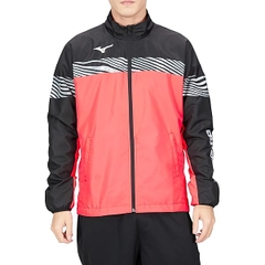 Áo Khoác Mizuno Chính Hãng - Breath Thermo Warmer - Màu Đen Đỏ | JapanSport 62JE2520-63