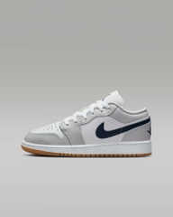 Giày Nike Chính Hãng - Air Jordan 1 Low (Big Kids) - Màu Trắng/Xám| JapanSport 553560-146