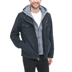 Áo Khoác Levi's Chính Hãng - Levi's® Twill Hooded Military Trucker Jacket - Màu Xanh Navy | JapanSport LM8RC364-nvy