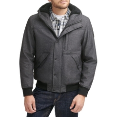 Áo Khoác Levi's Chính Hãng - Mixed Media Hoodie Bomber COAT - Màu Xám | JapanSport LM1RN593-Gre