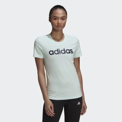 Áo Phông Adidas Nữ Chính Hãng - Camiseta Essentials Slim Logo - Xanh | JapanSport HC9271