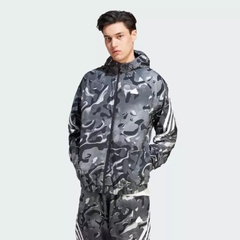 Áo Khoác Adidas Chính Hãng - Future Icons Allover Print Full-Zip Hoodie - Màu Đen | JapanSport IJ8843
