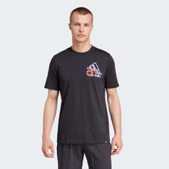 Áo Phông Adidas Nam Chính Hãng - Tennis City Lights Graphic Tee - Màu Đen | JapanSport IW0148