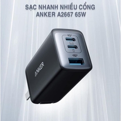 Củ sạc nhanh Anker Chính hãng - Sạc 3 Cổng Anker 735 Nano II 65W - A2667 (Series 7) | JapanSport