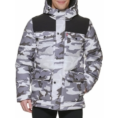 Áo Khoác Levi's Chính Hãng - Quilted Four Pocket Parka Hoody - Màu Camo | JapanSport LM0RP320-2W1