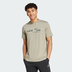 Áo Phông Adidas Nam Chính Hãng - Green Camo Linear Graphic Tee - Màu xám | JapanSport IY0743