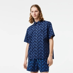 Áo Polo Lacoste Chính hãng - Short Sleeve Vintage Print Shirt - Màu Navy | JapanSport CH5793-51-F65