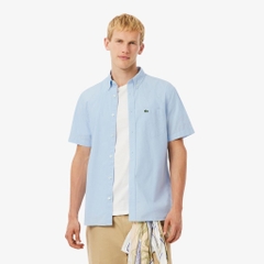 Áo Polo Lacoste Chính hãng - Gingham Fit Short-Sleeve Shirt - Màu Xanh | JapanSport CH5622-51-F6Z