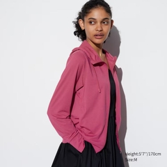 Áo Khoác Uniqlo Chính hãng - AIRism Anti-UV Zipper Jacket Mesh Fabric (chống nắng ) - Hồng | JapanSport 241-465748-10