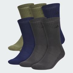 Set Tất Adidas Chính Hãng - Athletic Cushioned 6-Pack Crew Socks - Màu Olive/Xanh đậm/Xám | JapanSport 5159098A