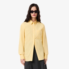 Áo Sơ mi Nữ Lacoste Chính hãng - Oversized Cotton Button Down - Màu Vàng | JapanSport CF0215-51-361
