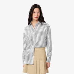 Áo Sơ Mi Lacoste Chính Hãng - Áo Sơ Mi Dáng Rộng Chất Liệu Cotton Poplin - Màu Trắng | JapanSport CF0215-51-8I4