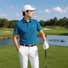 Áo Polo Lacoste Nam Chính hãng - Polo Golf Nam Dáng Suông Chống Tia UV - Màu Xanh | JapanSport DH5175-51-FIH